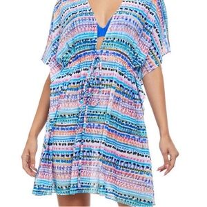 Colorful Striped Beach Cover-Up